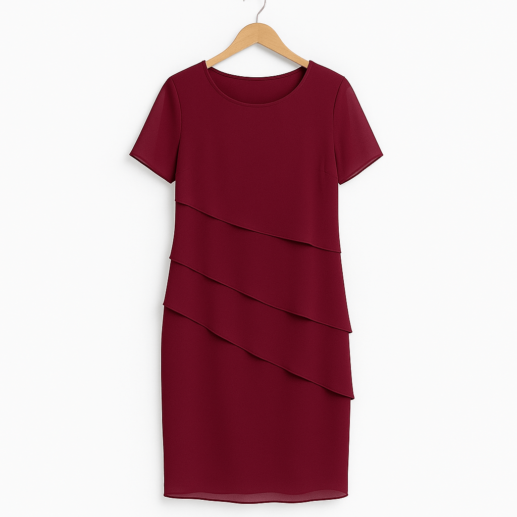 Daria Gestuftes Chiffonkleid